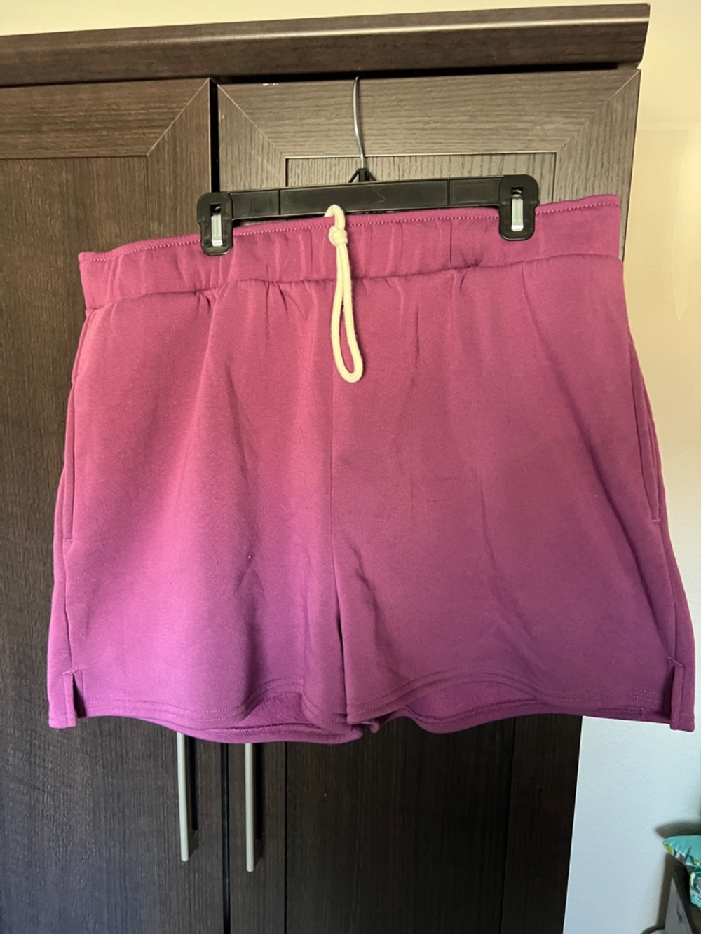 Time and Tru Purple Women's Drawstring Athletic Shorts